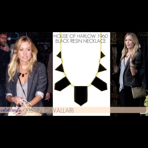 House of Harlow 1960 Taupe Station Necklace 14K GP - Picture 8 of 8